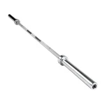 Barra Olímpica Acero 86" Cromo. Ideal para powerlifting y entrenamiento de fuerza.