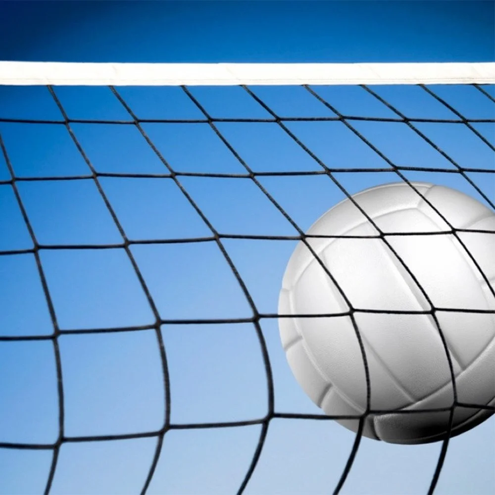 red de voleibol de nylon con detalles de instalación