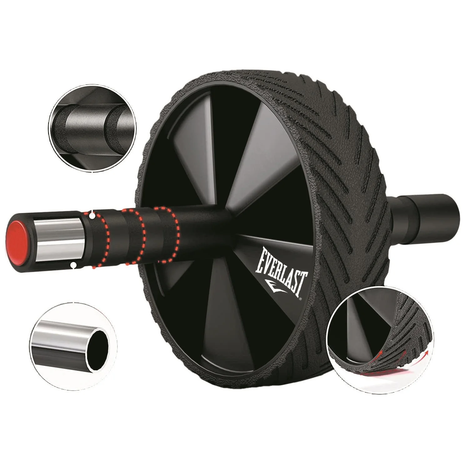 Rueda abdominal con asas de espuma contorneada Everlast