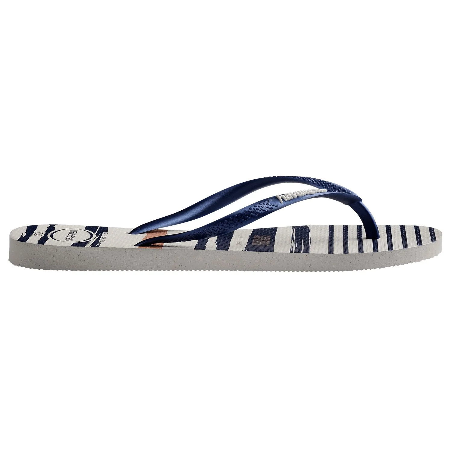 detalle de la suela de las sandalias havaianas slim nautical fc