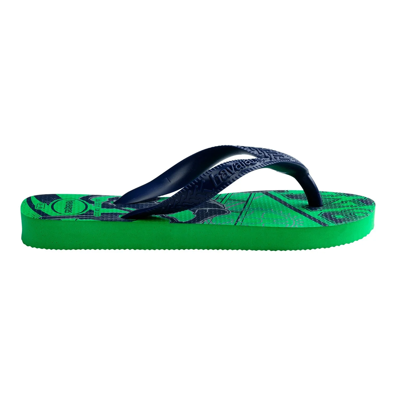detalle de la suela de las sandalias havaianas kids athletic fc