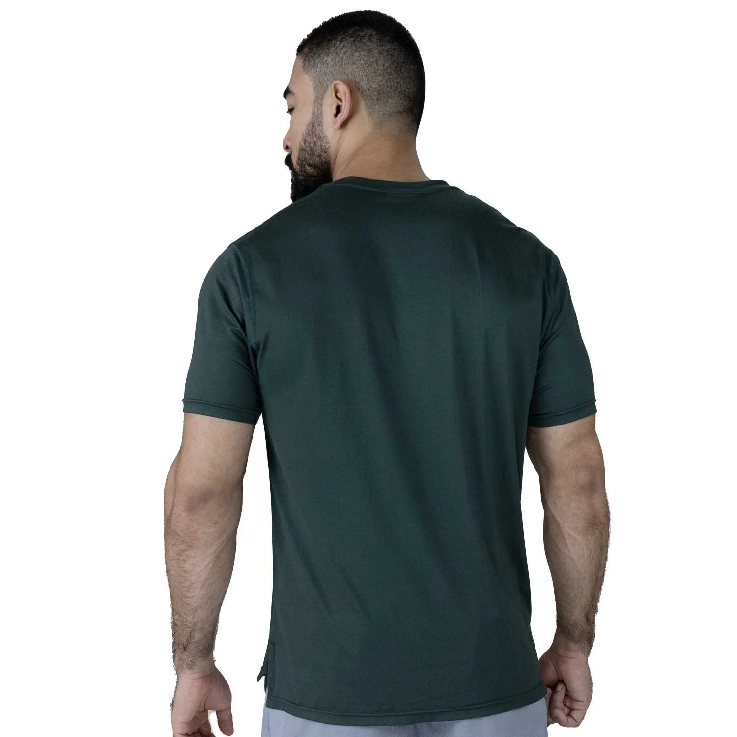 material de 90% poliéster y 10% spandex, camisetas deportivas