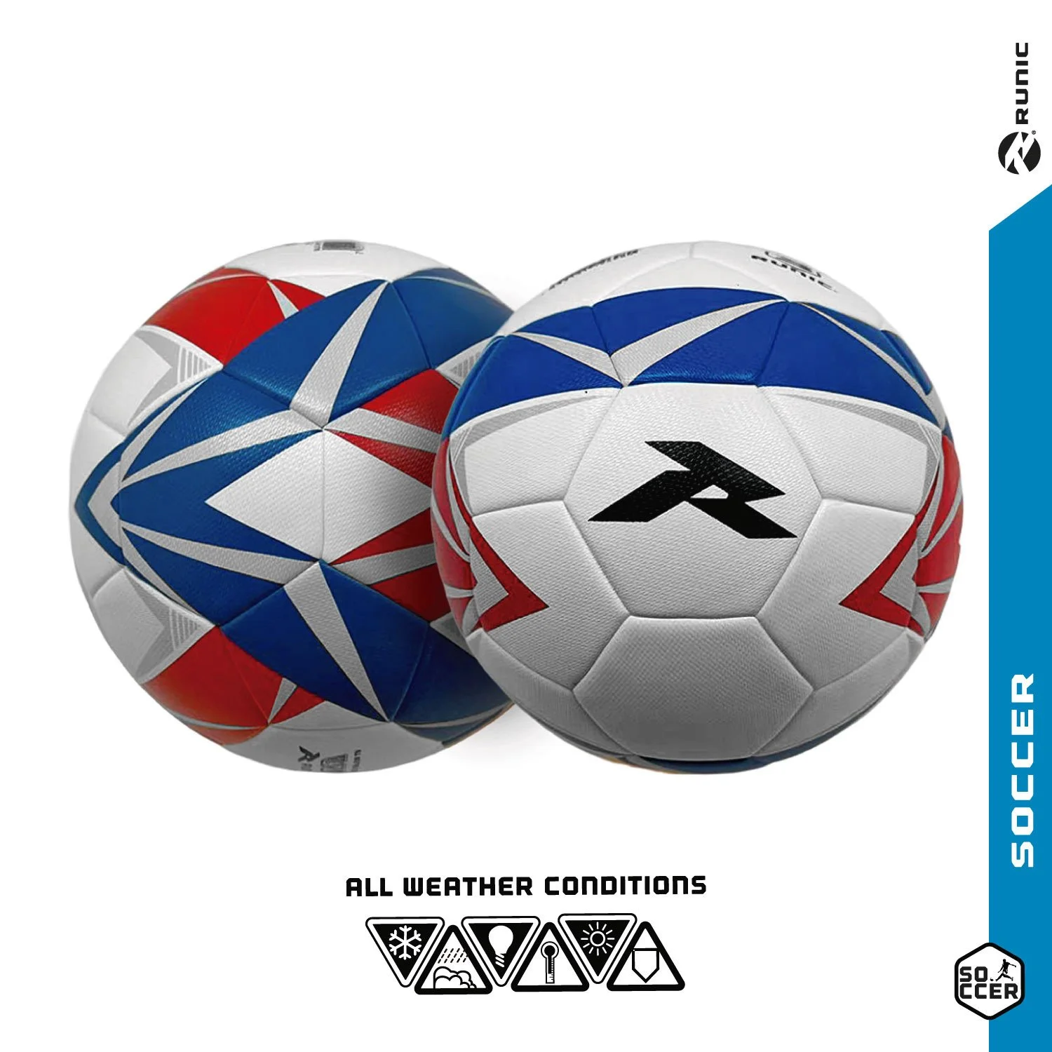 textura premium del balón de futbol runic