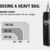 detalle del saco de boxeo de 100lb everlast