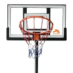 tablero con poste ajustable runic, cancha de baloncesto para exteriores