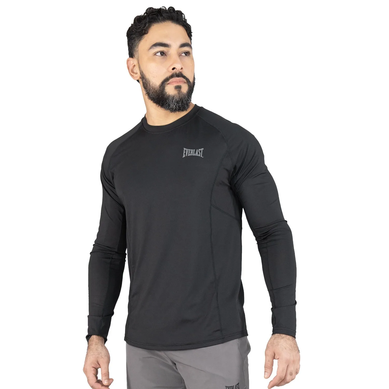 diseño ergonómico de la camiseta long sleeve everlast raft II poliester