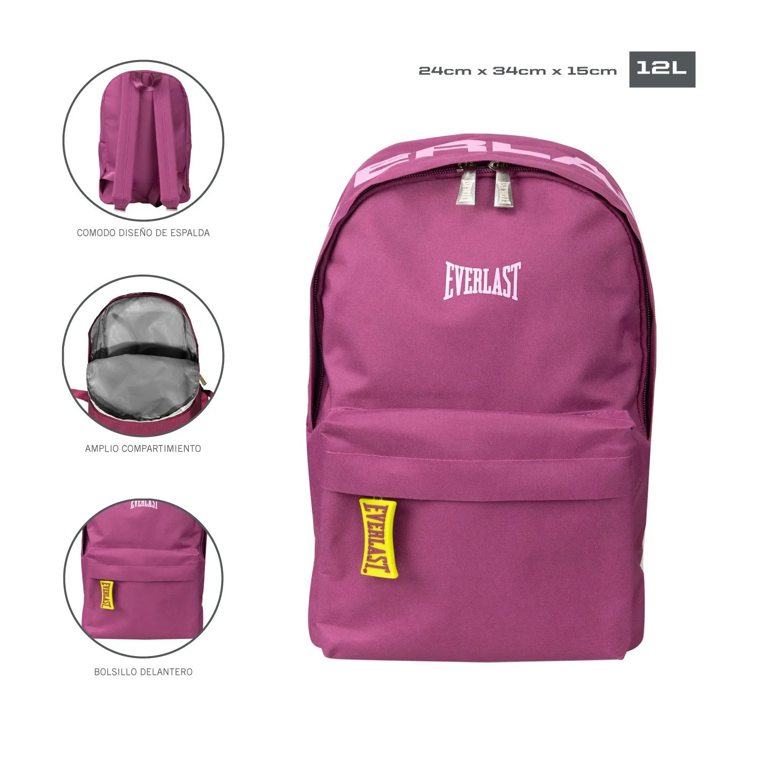 Mochila Everlast Deportiva Mujer Resistente
