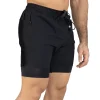 detalle del material del short warp 2en1 dynamic