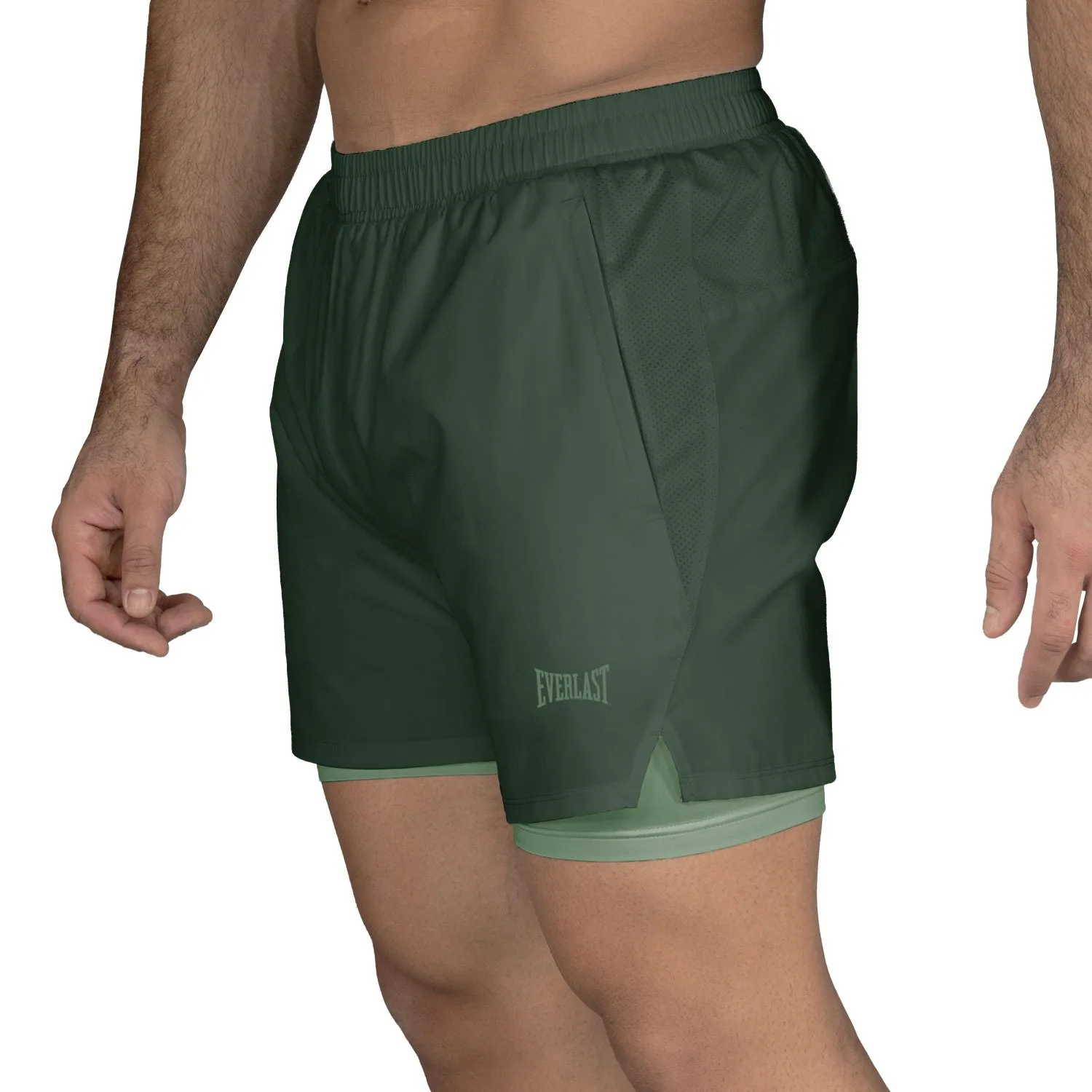 Short 2In1 Men Poly/Elast Everlast Stride 5" - Imagen 2