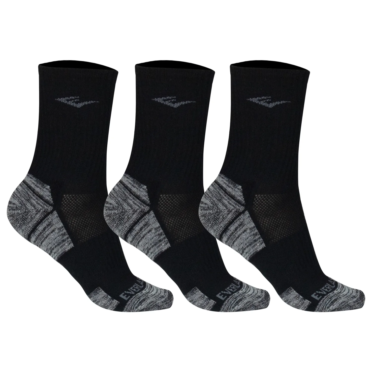 Media 9-11 3-pack Perform Mid Crew Everlast Bk