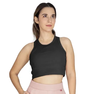 Crop Top Everlast Acanalado Negro - Deportes Jimmy Panamá