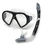 Máscara snorkel Everlast negro con tubo de silicona