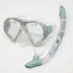 Máscara snorkel Everlast verde con tubo de silicona