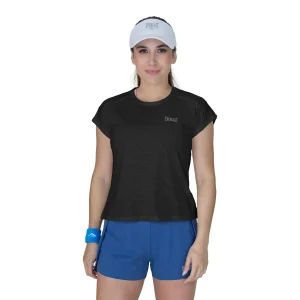 Camiseta deportiva mujer negra Everlast línea Jacquard