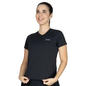 Camiseta Everlast negra para mujer, línea Set