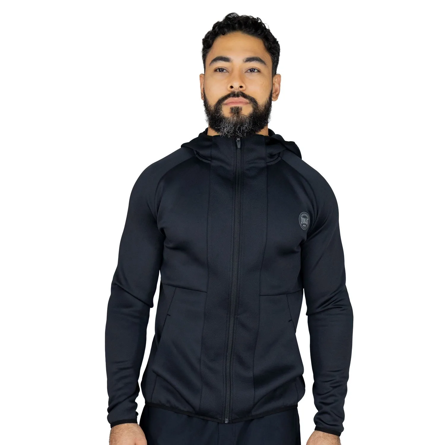 Chaqueta deportiva hombre Everlast Scuba color negro con capucha