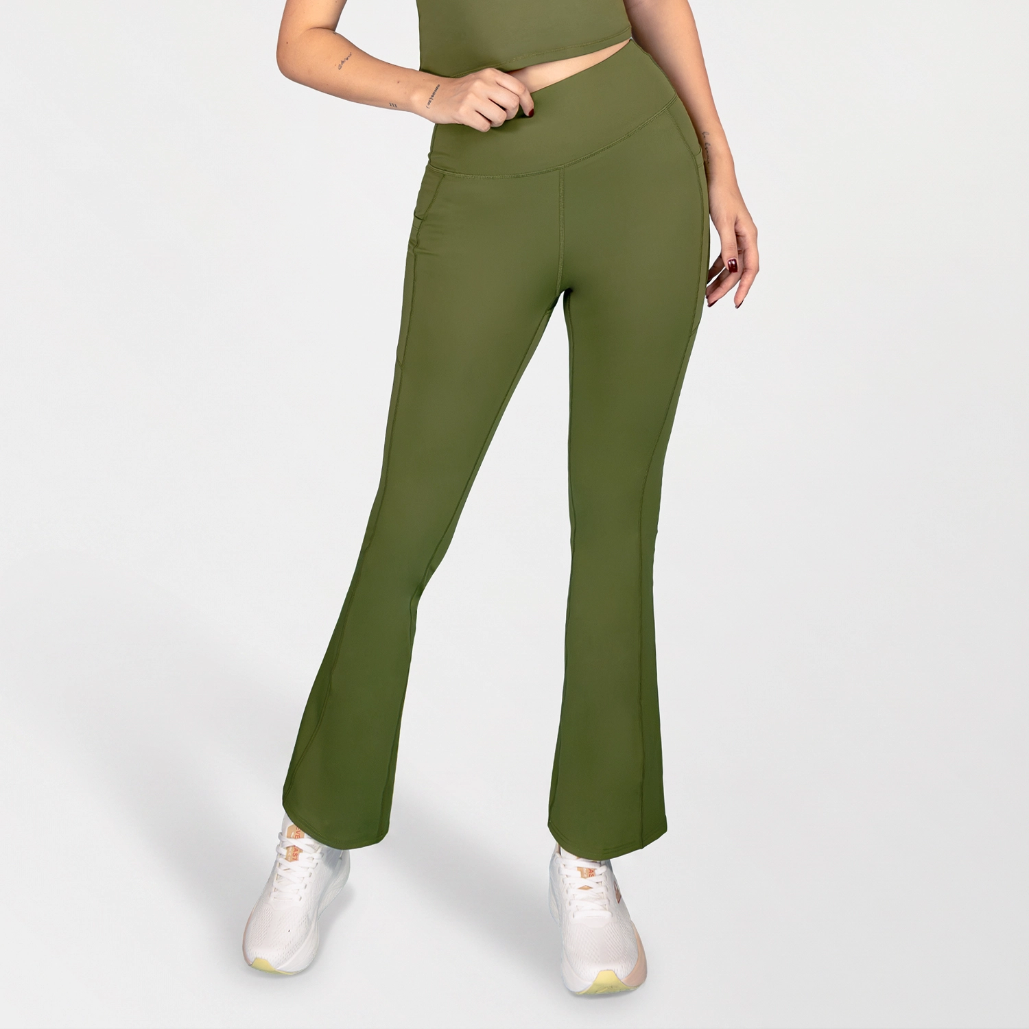 Pant Fem Poly/Spx Everlast Flare Pocket