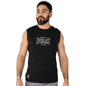 Camiseta sin mangas negra Everlast Essentials para hombre
