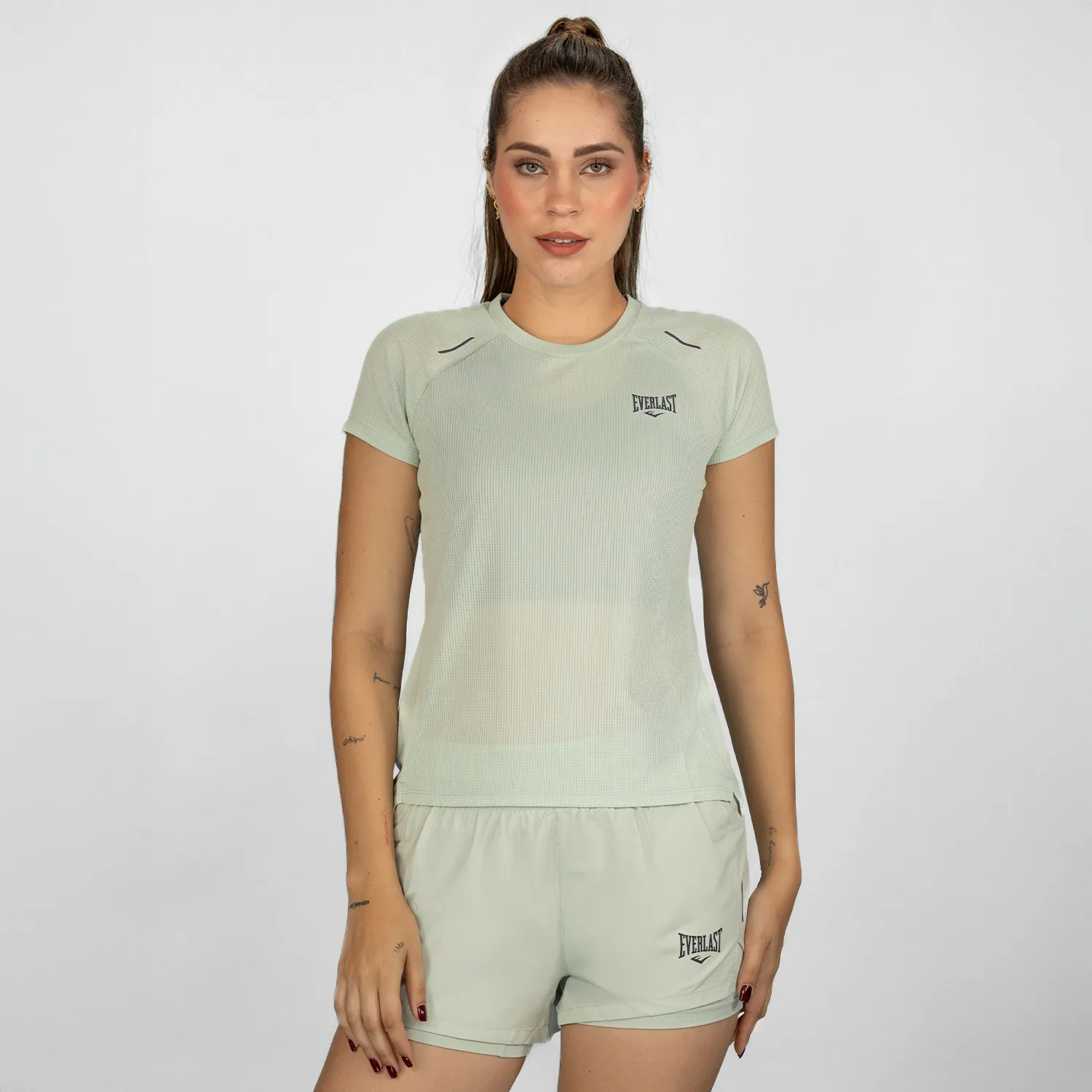 Camiseta Deportiva Mujer Gris Everlast