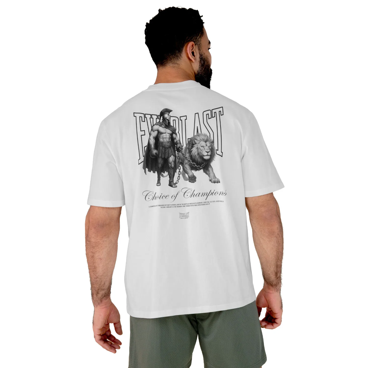 Camiseta Oversize Hombre Everlast Gladiator Blanco