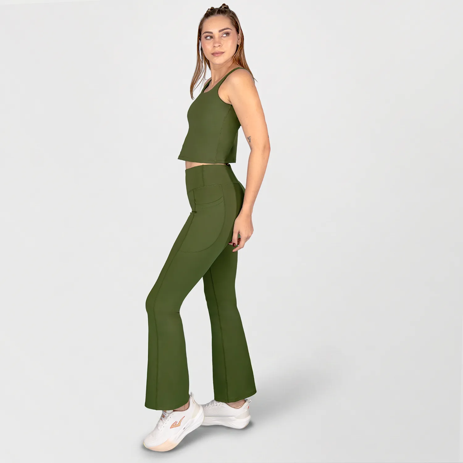 Pantalón Flare Everlast Flare Pocket Verde