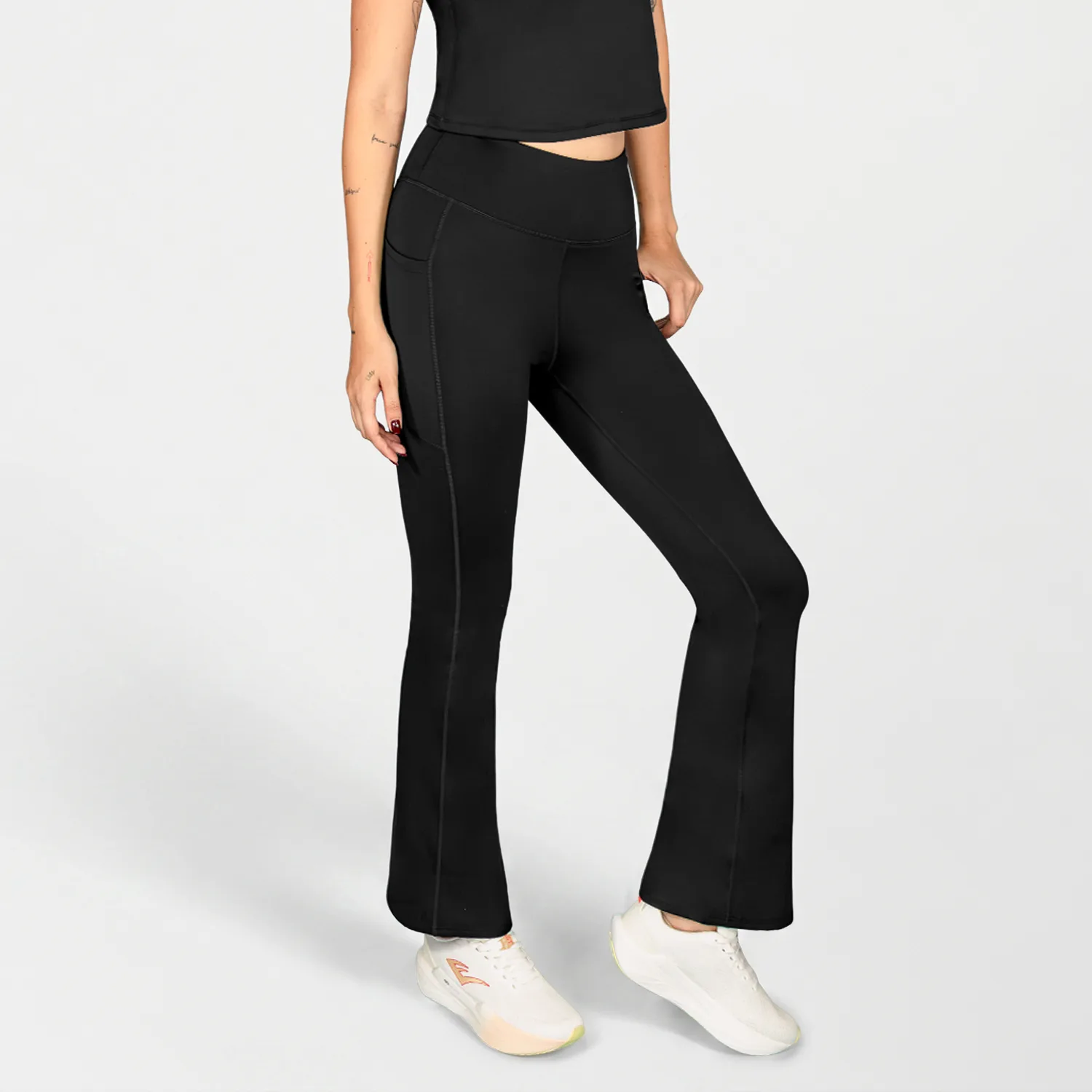 Pantalon Mujer Everlast Flare Pocket Negro