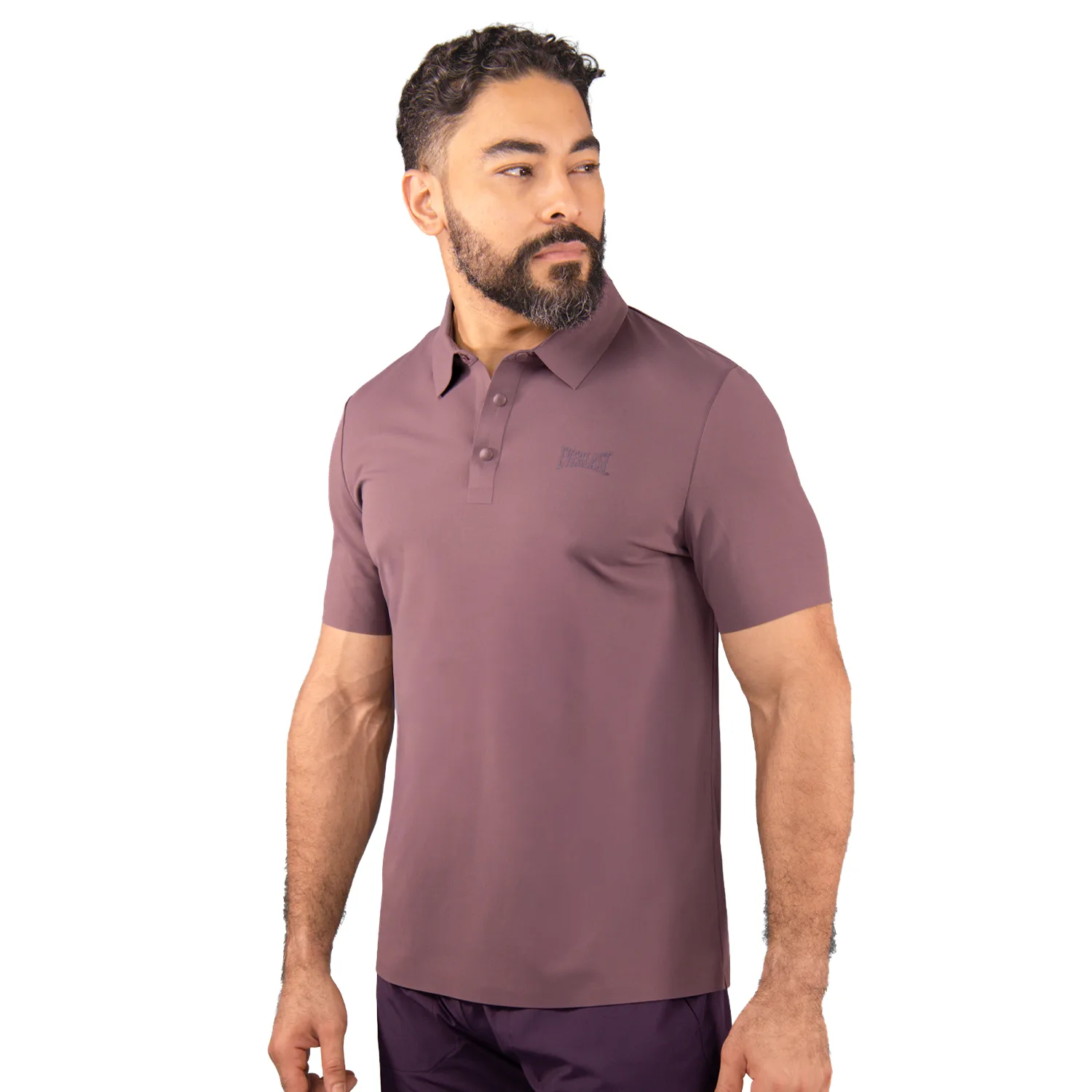 Polo morado Everlast Ace para hombre en poliéster