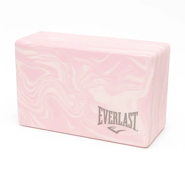 Bloque de yoga Everlast Marble de EVA color rosado