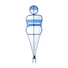 Barrera Futbol Metal 165x47cm Azul y Blanco - Thumbnail Image 1