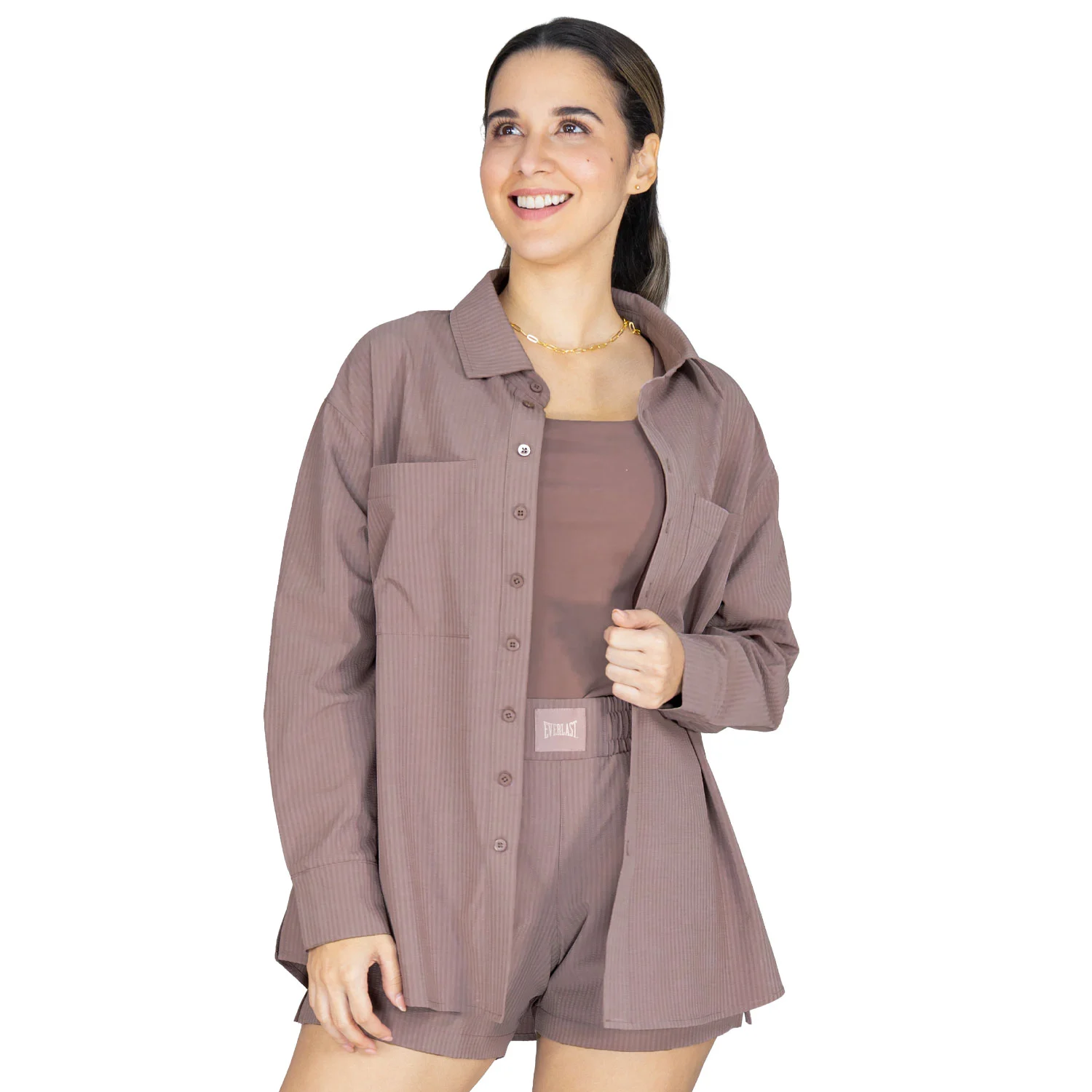 Camisa Oversized Moka Everlast Luxe