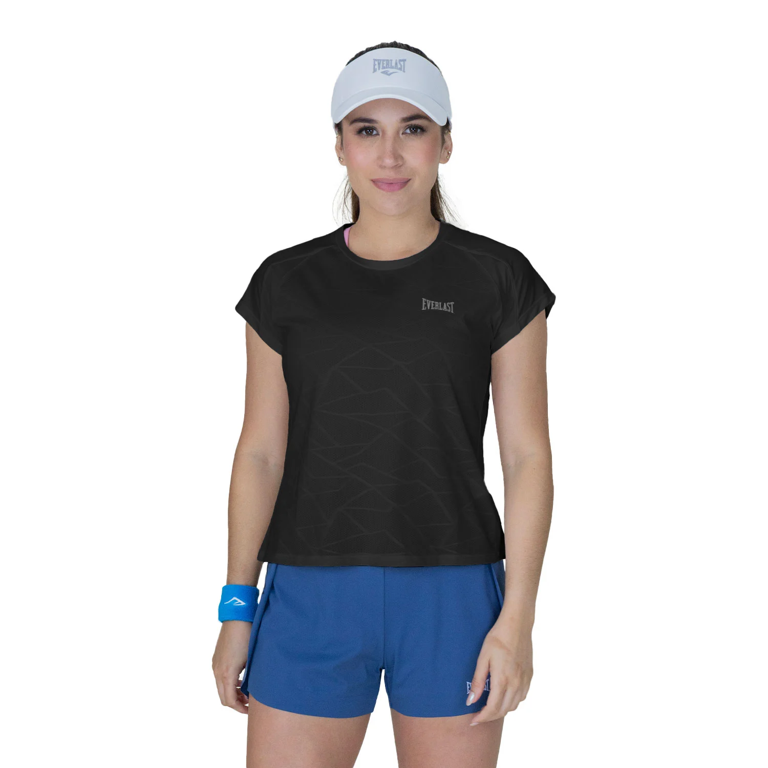 Camiseta Deportiva Mujer Negra Jacquard