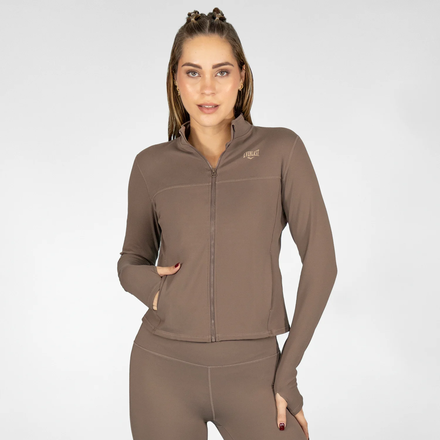 Chaqueta Deportiva Marron Mujer Atlas