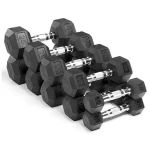 Mancuerna Hexagonal Caucho Premium para Fitness