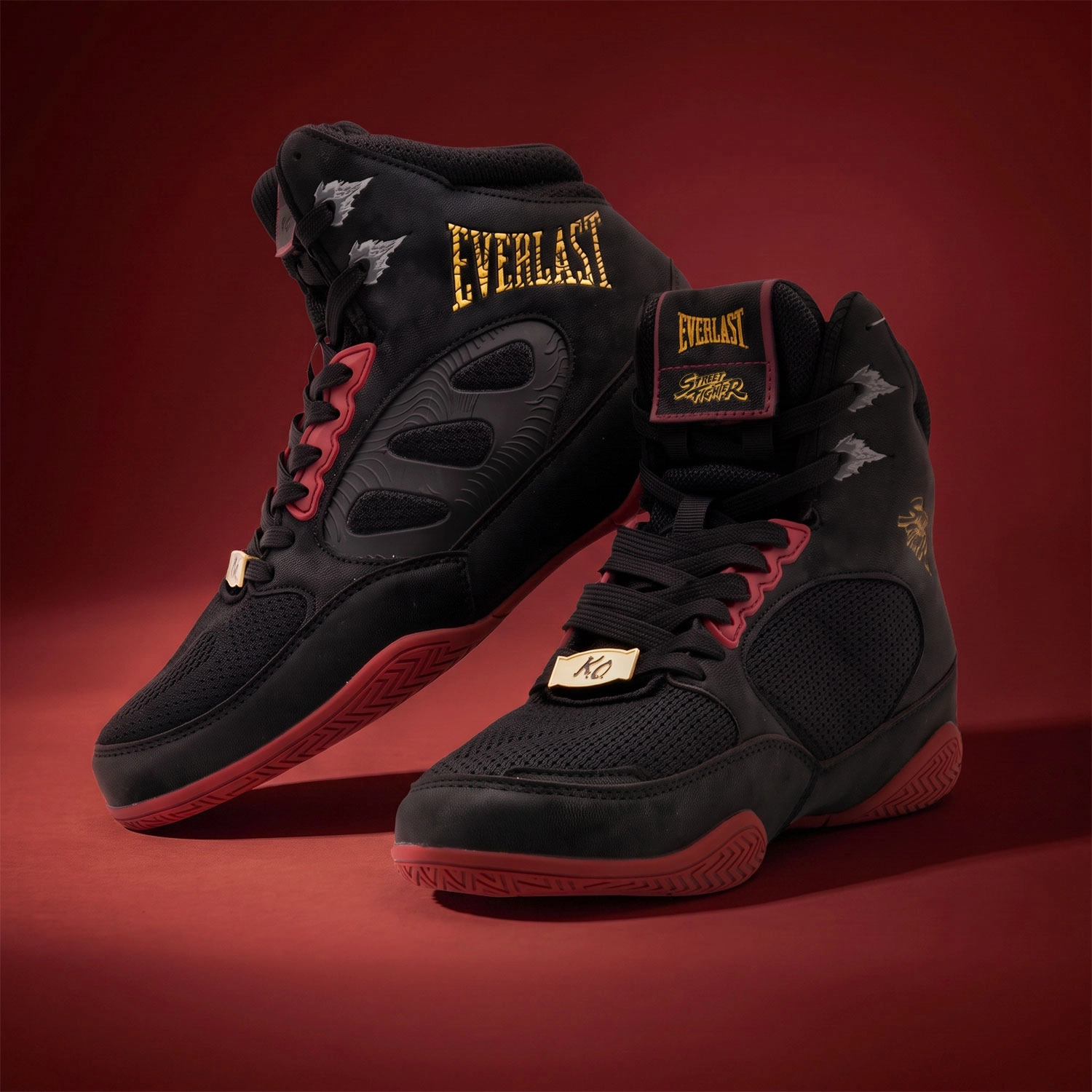 Botas de Boxeo Everlast Street Fighter Ken Negro