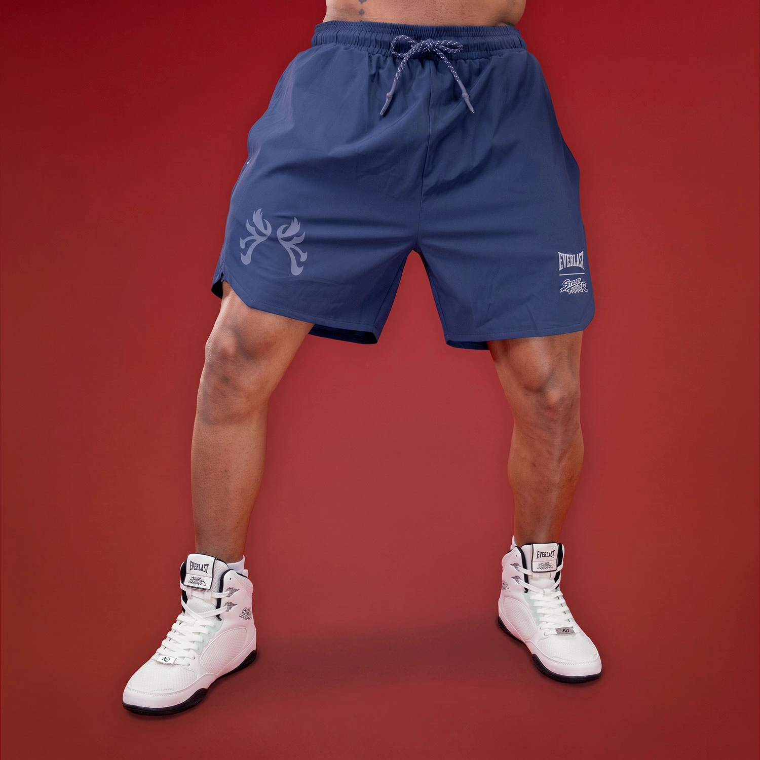 Short 2 en 1 Everlast Street Fighter E. Honda 5" Azul Marino para Hombre