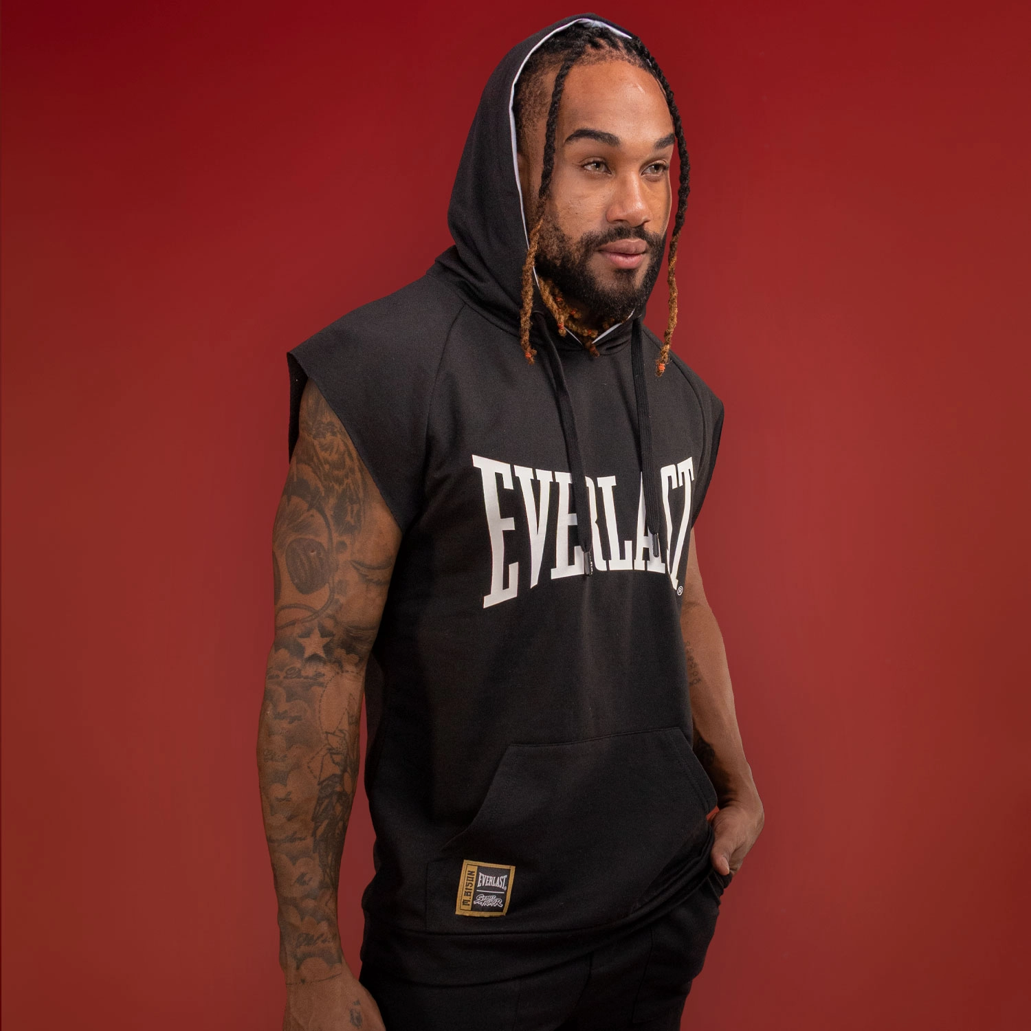 Hoodie sin Mangas Everlast Boxing M. Bison Negro para Hombre