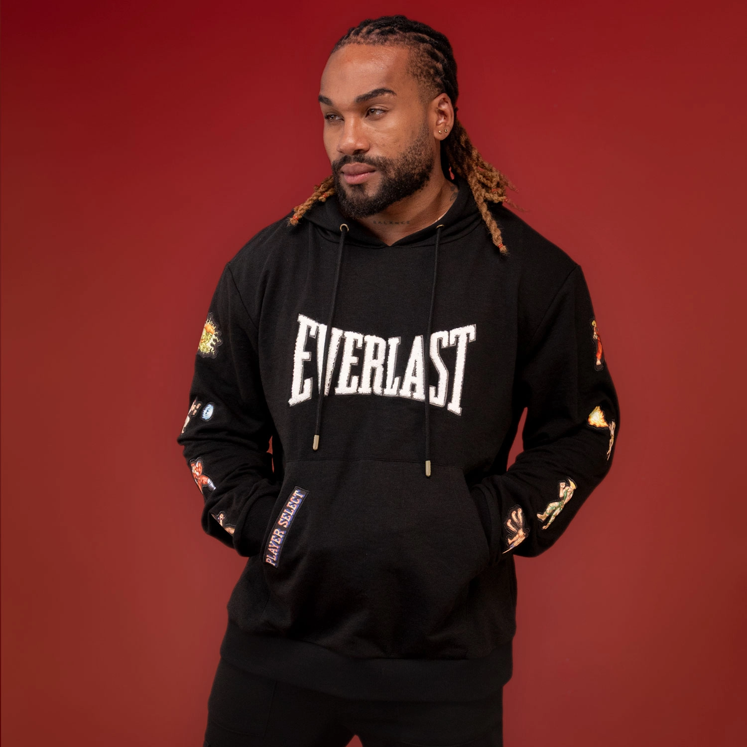 Hoodie Everlast Street Fighter Negro para Hombre