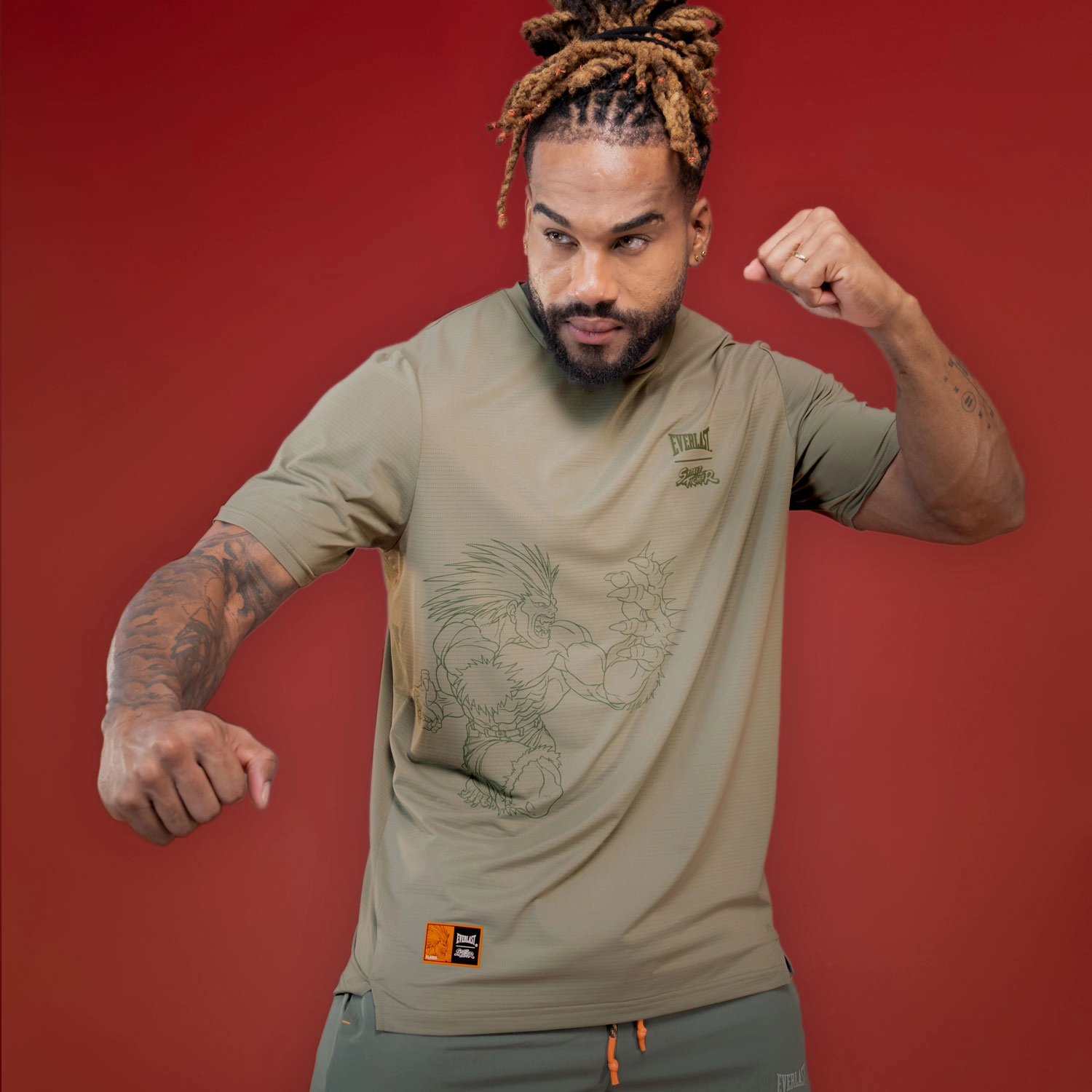 T-shirt Everlast Street Fighter Blanka Verde para Hombre