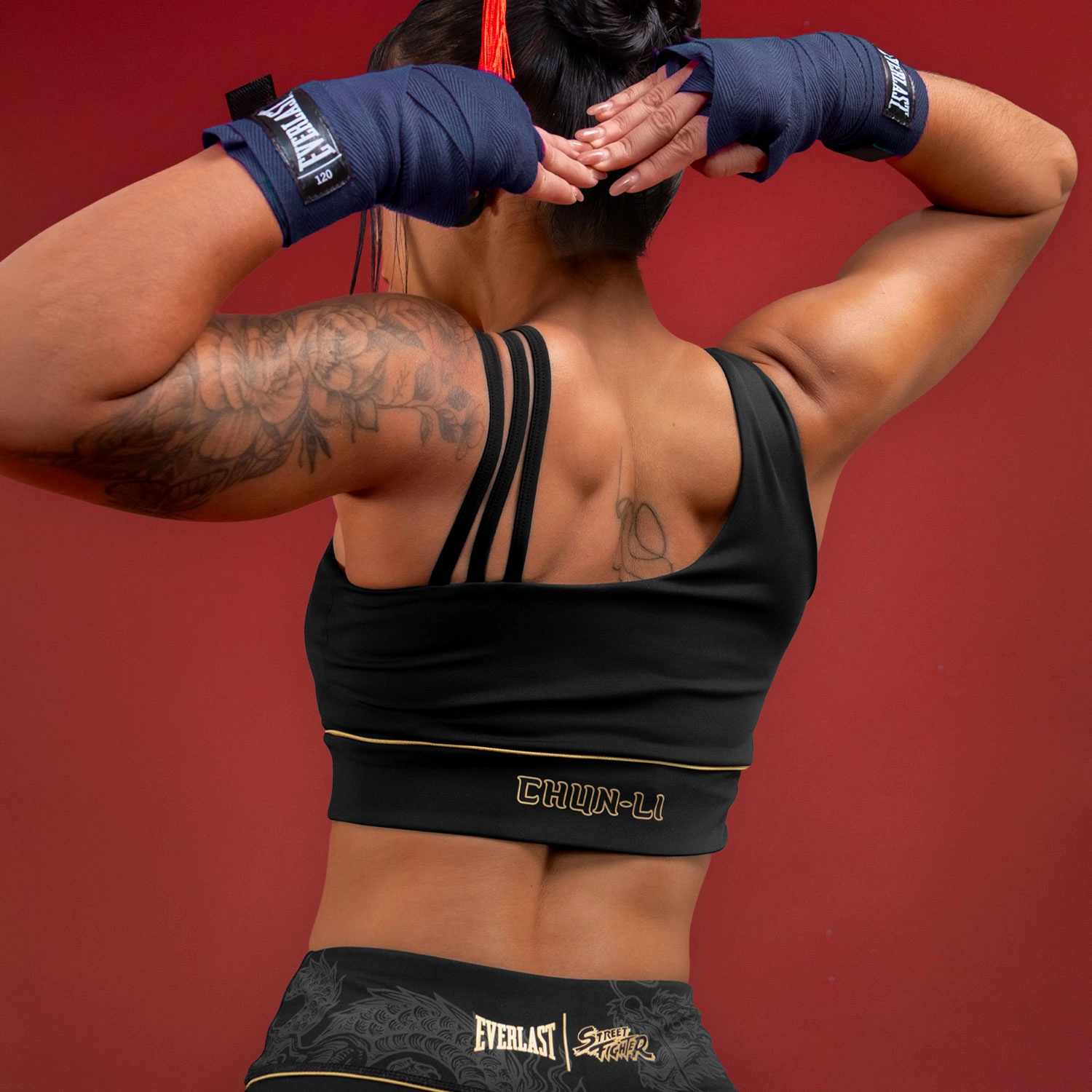 Sport Bra Everlast Street Fighter Chun-Li Negro para Mujer