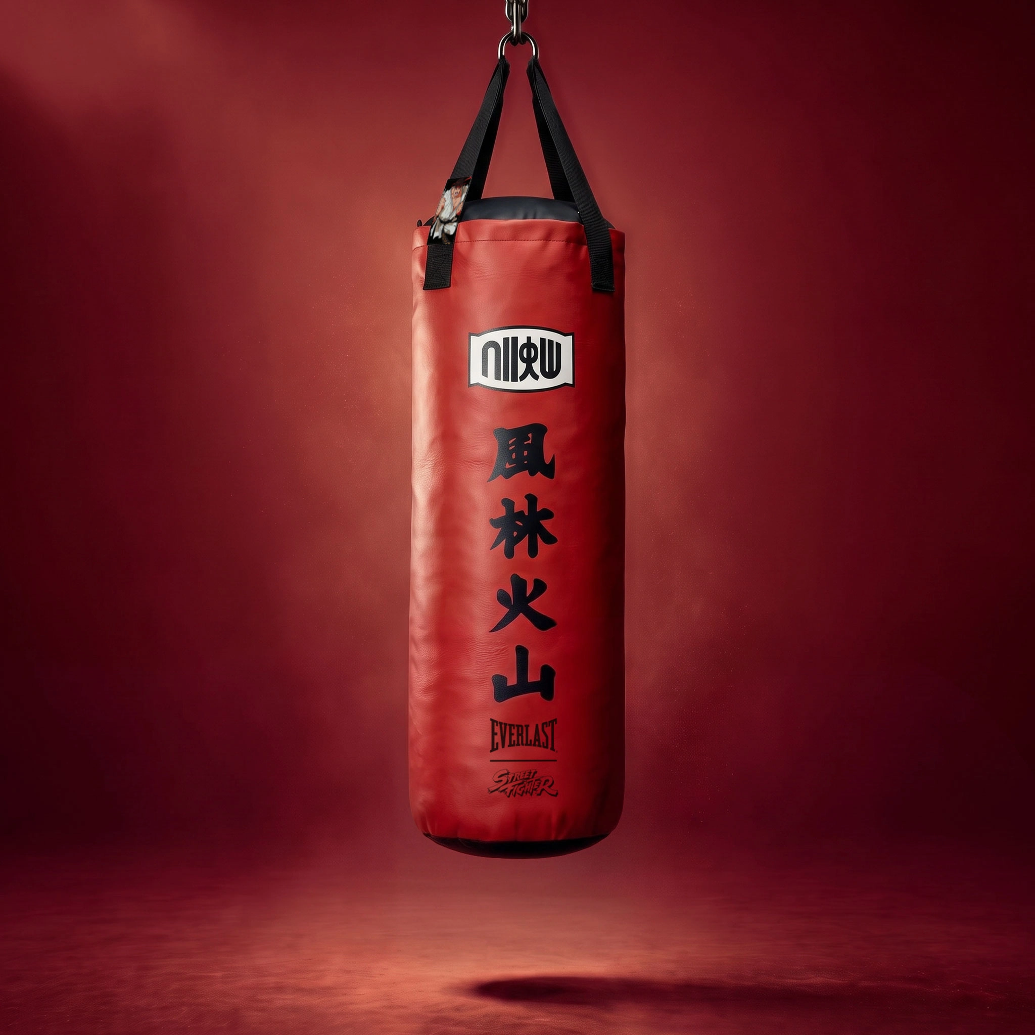 Saco de Boxeo Everlast Street Fighter Ryu 100 lb Rojo