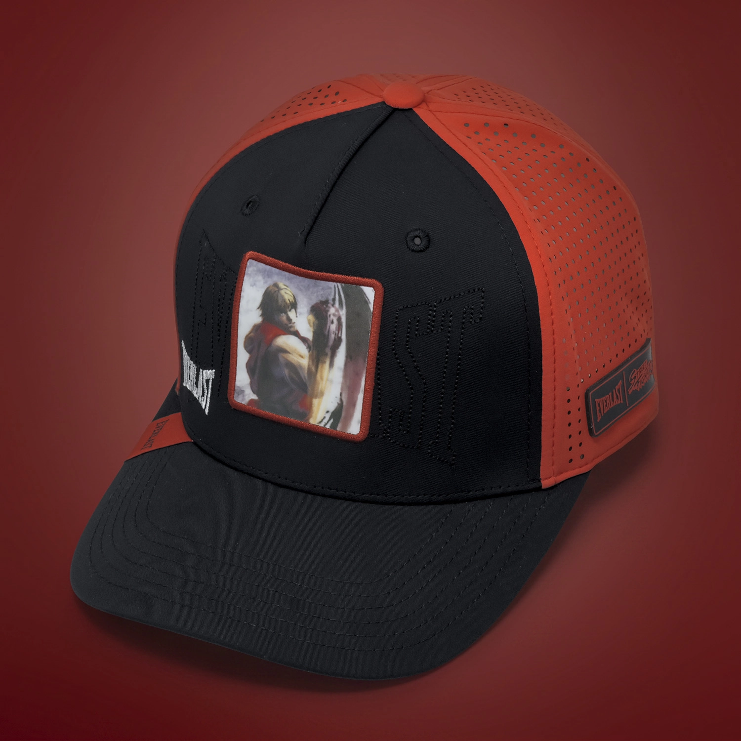 Gorra Everlast Street Fighter Moves Ken Negro y Rojo