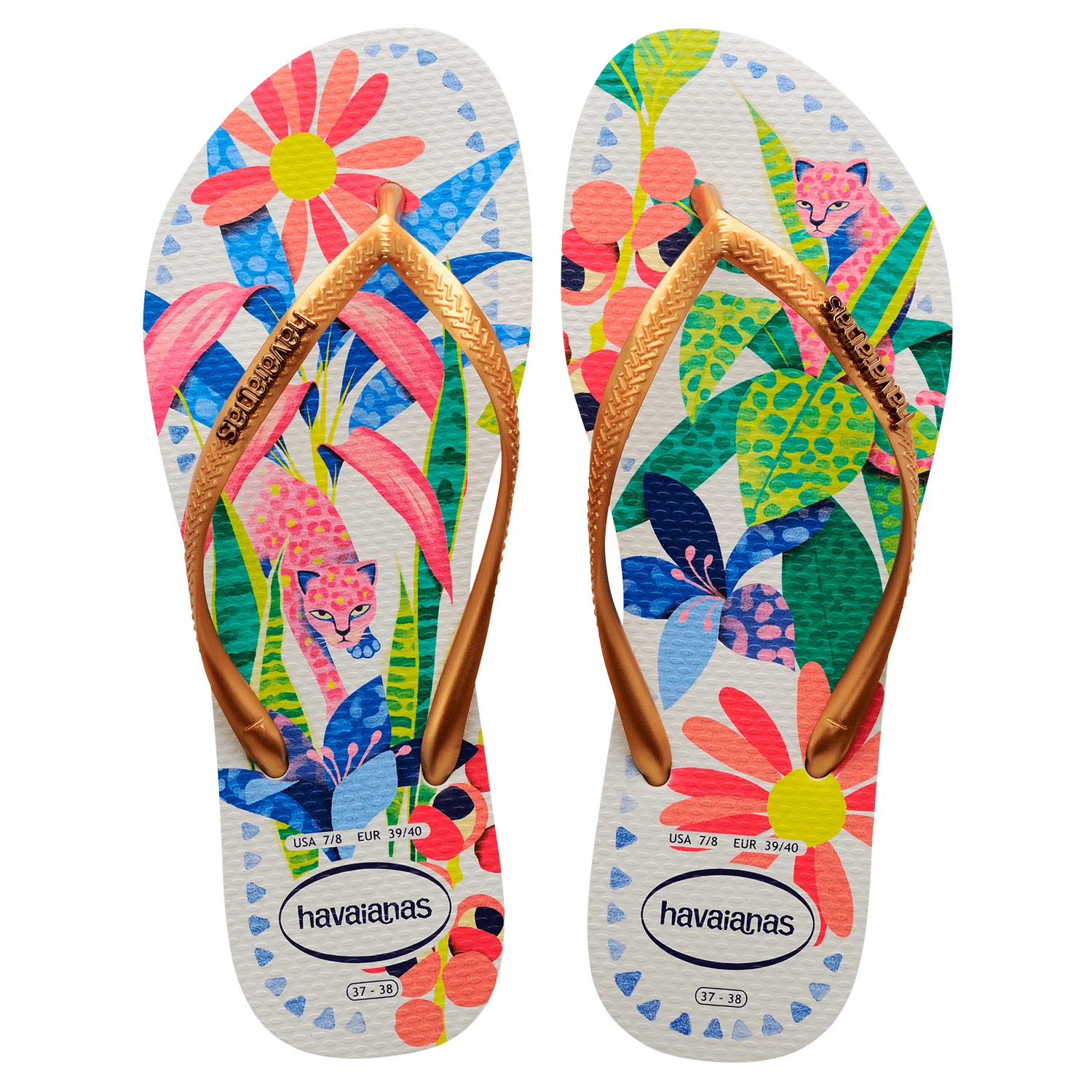 Sandalias Havaianas Slim Tropical Fc Caucho