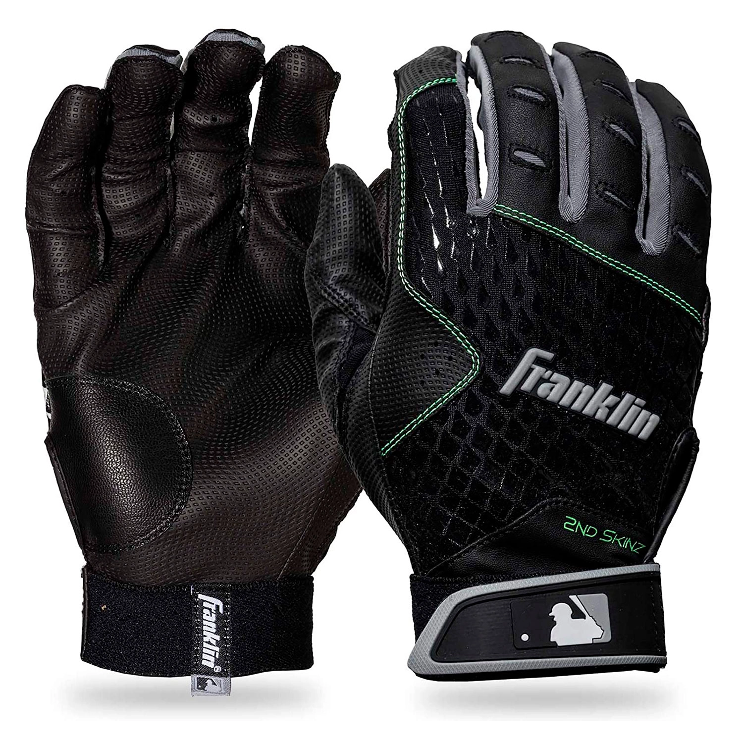 Guantes de Bateo Franklin 2nd Skinz Negros