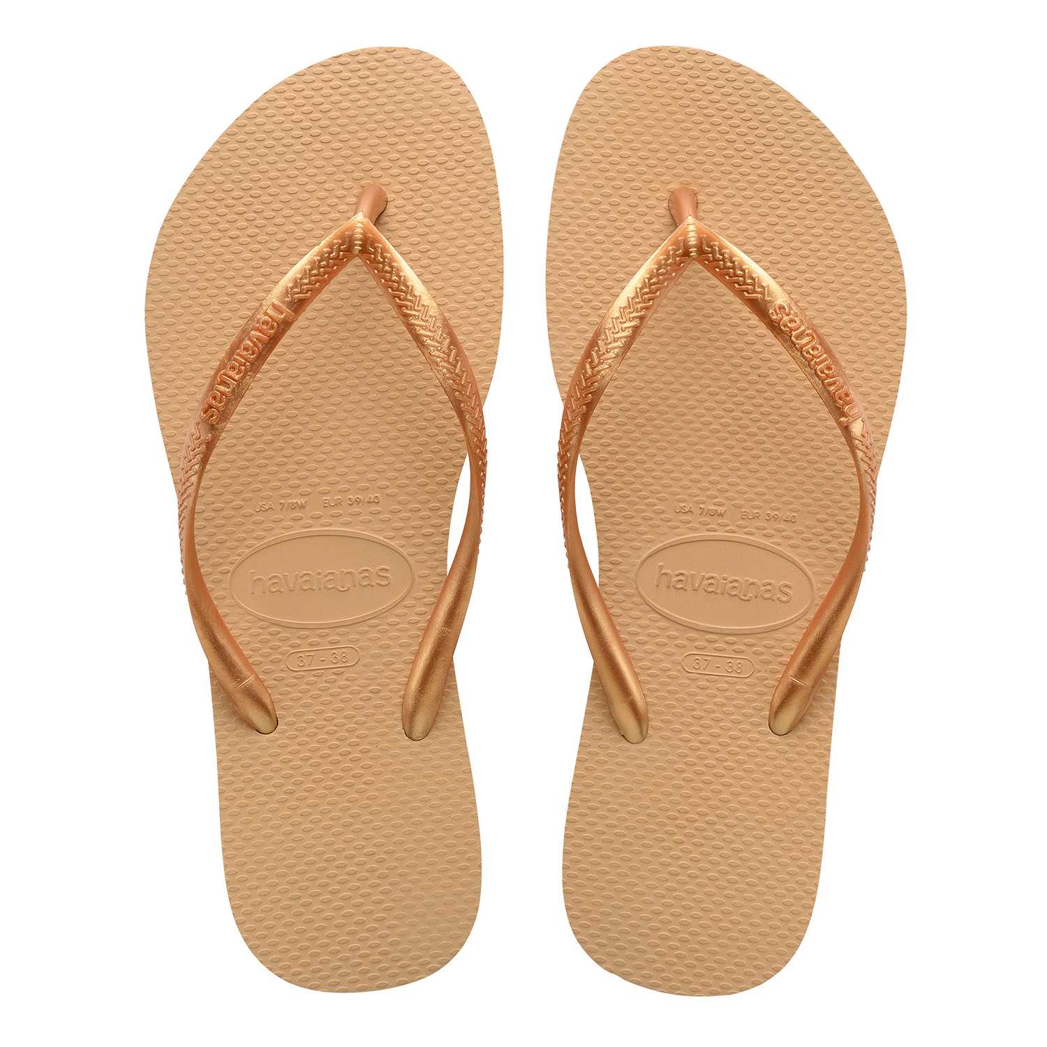 Sandalias Havaianas Slim doradas
