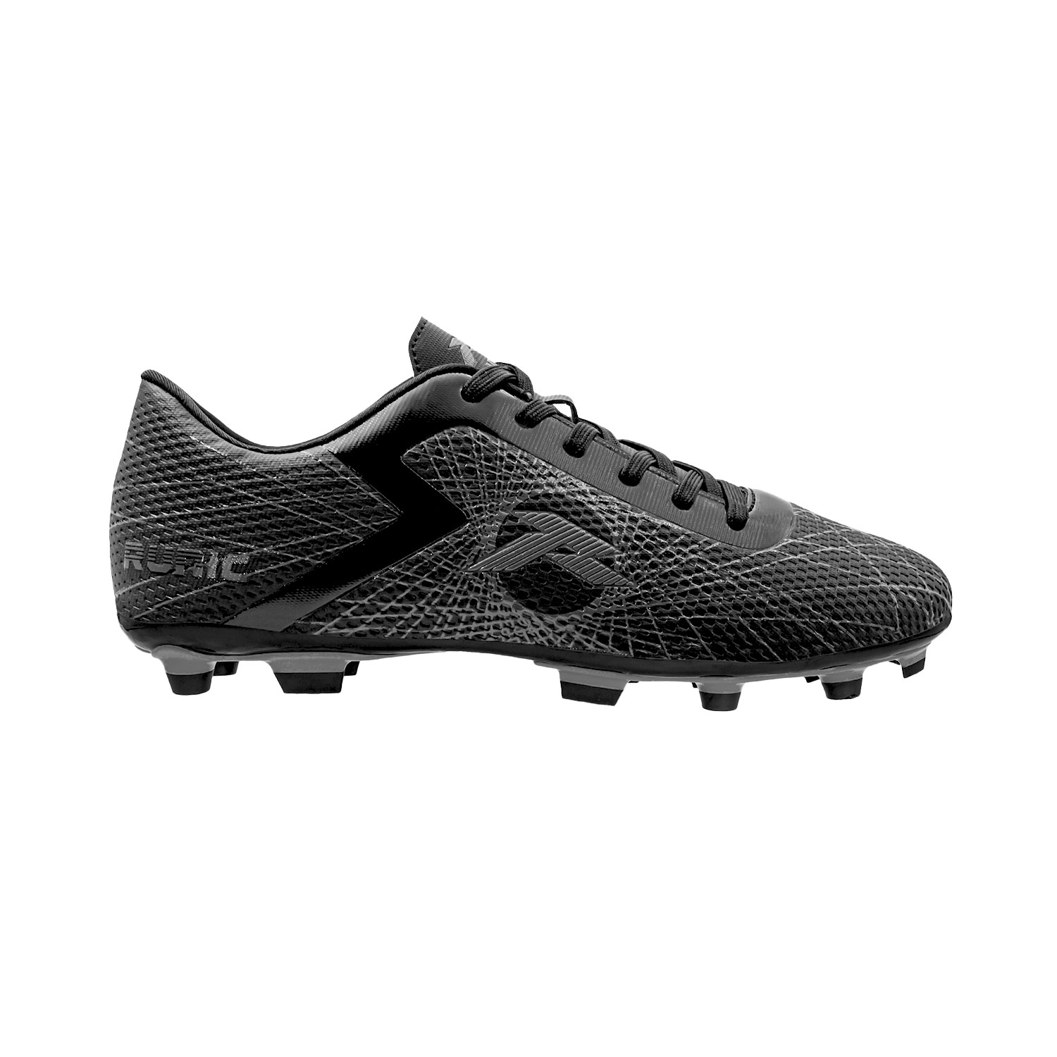 Tacos de fútbol Runic TPU negros y gris oscuro