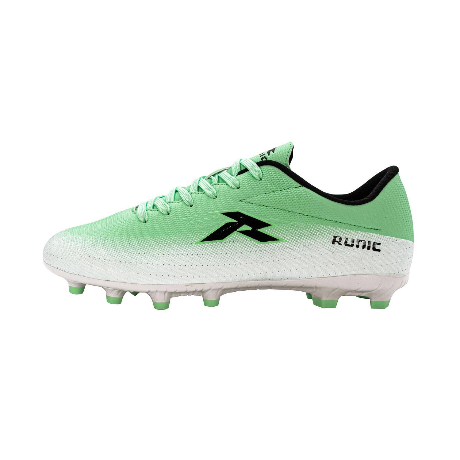 Tacos de fútbol Runic TPU verde y blanco