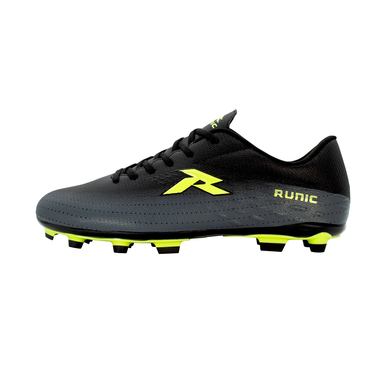Tacos de fútbol Runic TPU negro y verde limón