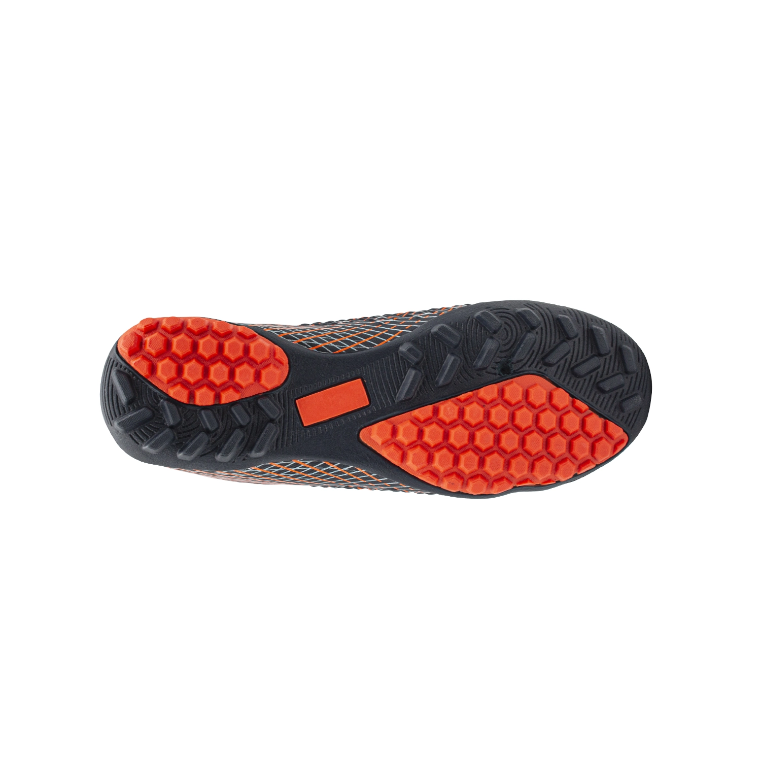 Zapatillas de fútbol Runic TF azul marino y naranja