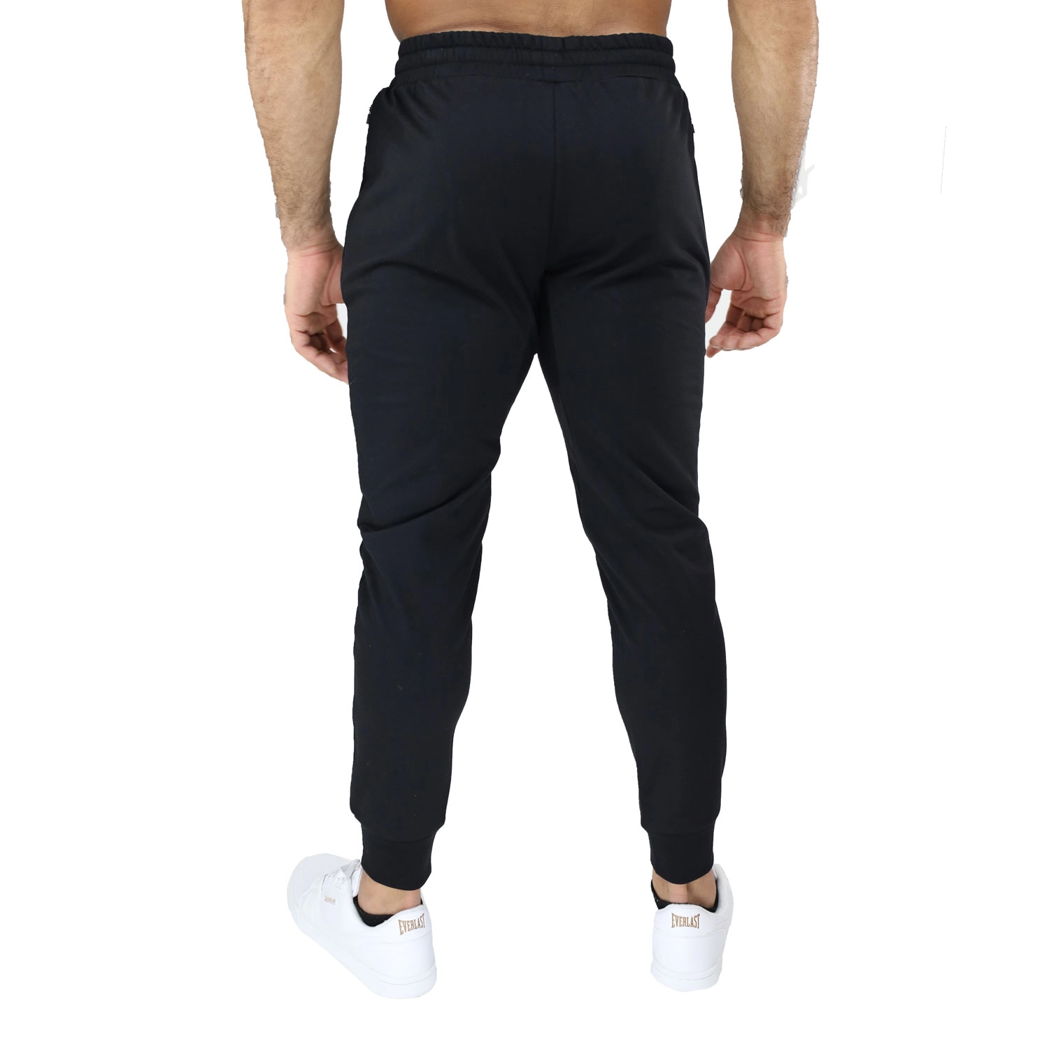 Pant jogger Everlast negro para hombre con bolsillos de cierre
