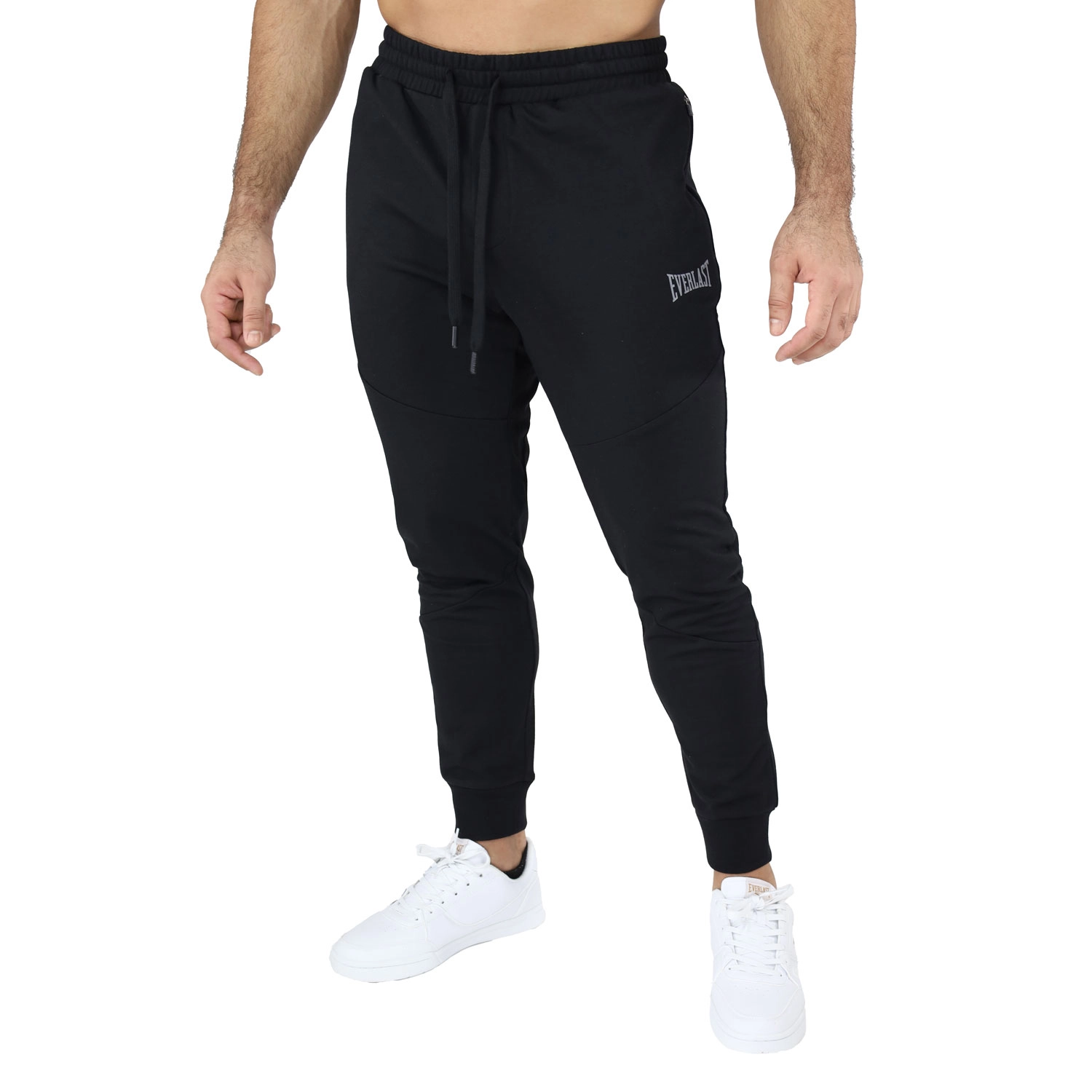 Pant jogger Everlast negro para hombre con bolsillos de cierre